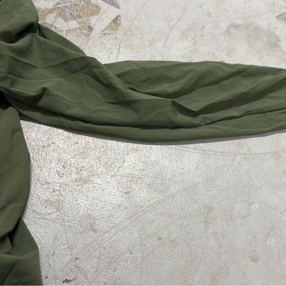 Olive Green Asymmetrical Bodysuit ZARA - NWT - Size Medium - Long Sleeve - Picture 2 of 5